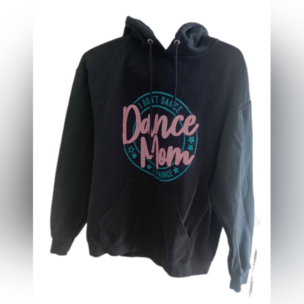 Black and Pink Hoodie with Graphic Print Medium